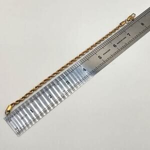 18k Gold Plated Bracelet Diamond Cut Chain Fashion Valentines Birthday Gift NEW!